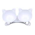 thumbnail image 3 of Gato Doble Tazón Comedero para Mascotas Portátil Inclinado Bebida Tazón Dispensador de Agua Plato de Alimentación Contenedor de Comida Blanco Fernando Comedero para gatos, 3 of 8