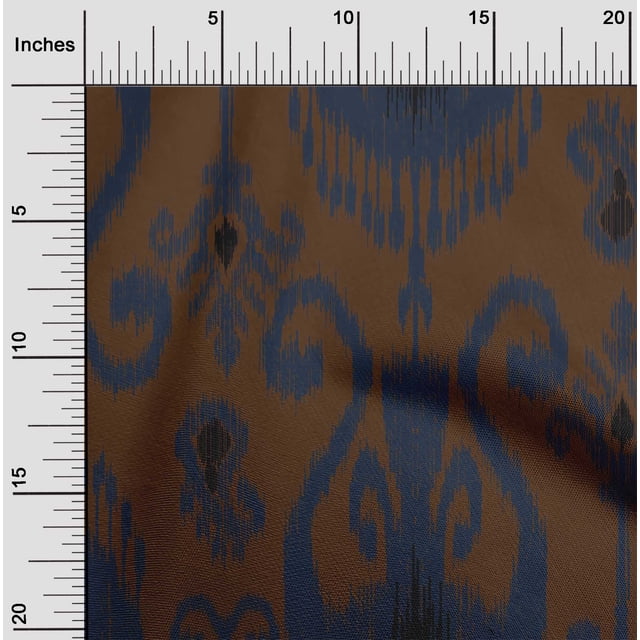 oneOone Georgette Viscose Fabric Ethnic Ikat Printed Fabric 1 Yard 42 Inch Wide