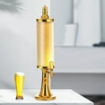 thumbnail image 3 of Miumaeov 3L Beer Tower Beverage Dispenser with LED Colorful Shining Lights and Ice Tube, Keep Beverages Ice Cold, Clear Fashionable Drink Dispenser for Home/Bar/Party/Gameday (Gold), 3 of 8