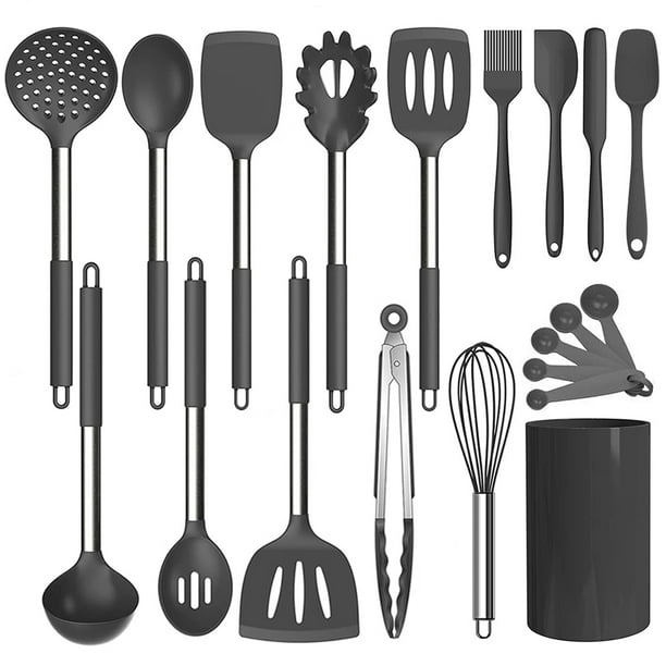 20 Pcs Silicone Cooking Utensil Set Kitchen Utensils Cooking Utensils Set Food Grade Silicone Spatula Set Bpa Free Non Stick Heat Resistant Silicone Cookware With Strong Stainless Steel Handle Walmart Com Walmart Com