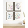 thumbnail image 6 of HAUS AND HUES Flower Wall Decor - Set of 4 Floral Wall Art, Floral Wall Decor, Flower Wall Art, Framed Flower Painting, Floral Pictures Wall Decor, Flower Pictures (Framed Walnut, 11x14), 6 of 6