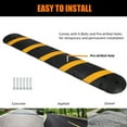 thumbnail image 4 of Speed Bump, 3.3/6Ft Rubber Speed Bumps, 2 Channel Modular Speed Hump 22000LBS Load Capacity, Cable Hose Protector Ramps with 6 Bolt Spikes for Asphalt Concrete Gravel Driveway, 4 of 9