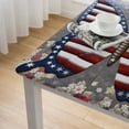 thumbnail image 4 of Tablecloth, Fitted Table Cover with Elastic for Tables, Blue Red Table Cloth Outdoor Dinning Party Tablecloths, 4 of 7