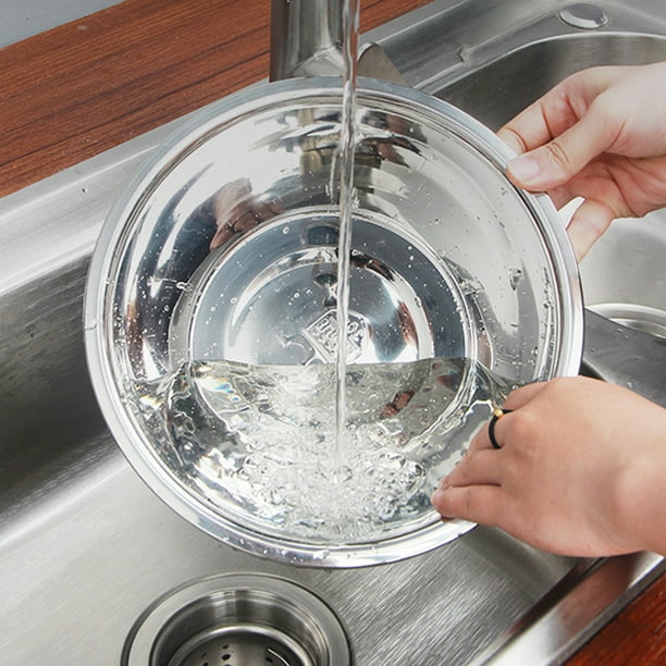 Thicken Colander Strainer Basin Cooker Utensil Mixing Bowl Kitchen Tool Rice Sieve Fruit Washing Color 304 stainless steel rice sieve Volume 24cm in