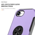 thumbnail image 3 of ELEHOLD Rugged Case For iPhone 16e / SE4 2025 Magnetic Shockproof Cover, 360° Rotable Ring Kickstand, Enhanced Camera Protection, Purple, 3 of 7