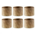 thumbnail image 3 of Contemporary Home Living Set of 6 2" Brown Light Finish Wood Band Napkin Rings, 3 of 11