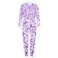 thumbnail image 4 of Trendy Two Piece Outfits for Women Sweatsuits Breast Cancer Awareness Series Clothes Long Sleeve Top Sweatpant Sets (3XL, Purple 01), 4 of 5