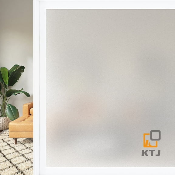 KTJ 17.5 Inch x 6.5 Feet Frosted UV Blocking Privacy Window Film