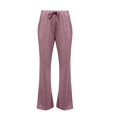 thumbnail image 3 of GILIGEGE Womens Wide Leg Lounge Pants with Pockets Loose Comfy Casual Pajama Pants Cozy Pajama Bottoms Plus Size Palazzo Pants High Waist Yoga Comfy Loose Drawstring Lounge Pants Rose Gold 3XL, 3 of 4
