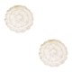 thumbnail image 1 of Naiovety bonita alfombrilla de encaje de algodón, blanco/Beige, de comedor, diseño hueco, cubierta de almohadilla redonda, suministro para el beige 2Conjunto, 1 of 6