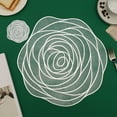 thumbnail image 5 of Yoone Cup Mat Eye-catching Heat Resistant PVC Thickened Rose Flower Shaped Placemat for Home, 5 of 6