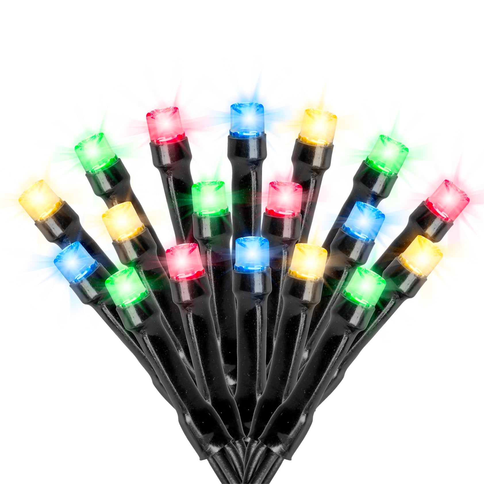 125 Solar Powered LED String Lights, 68 Feet - Multi-Colored