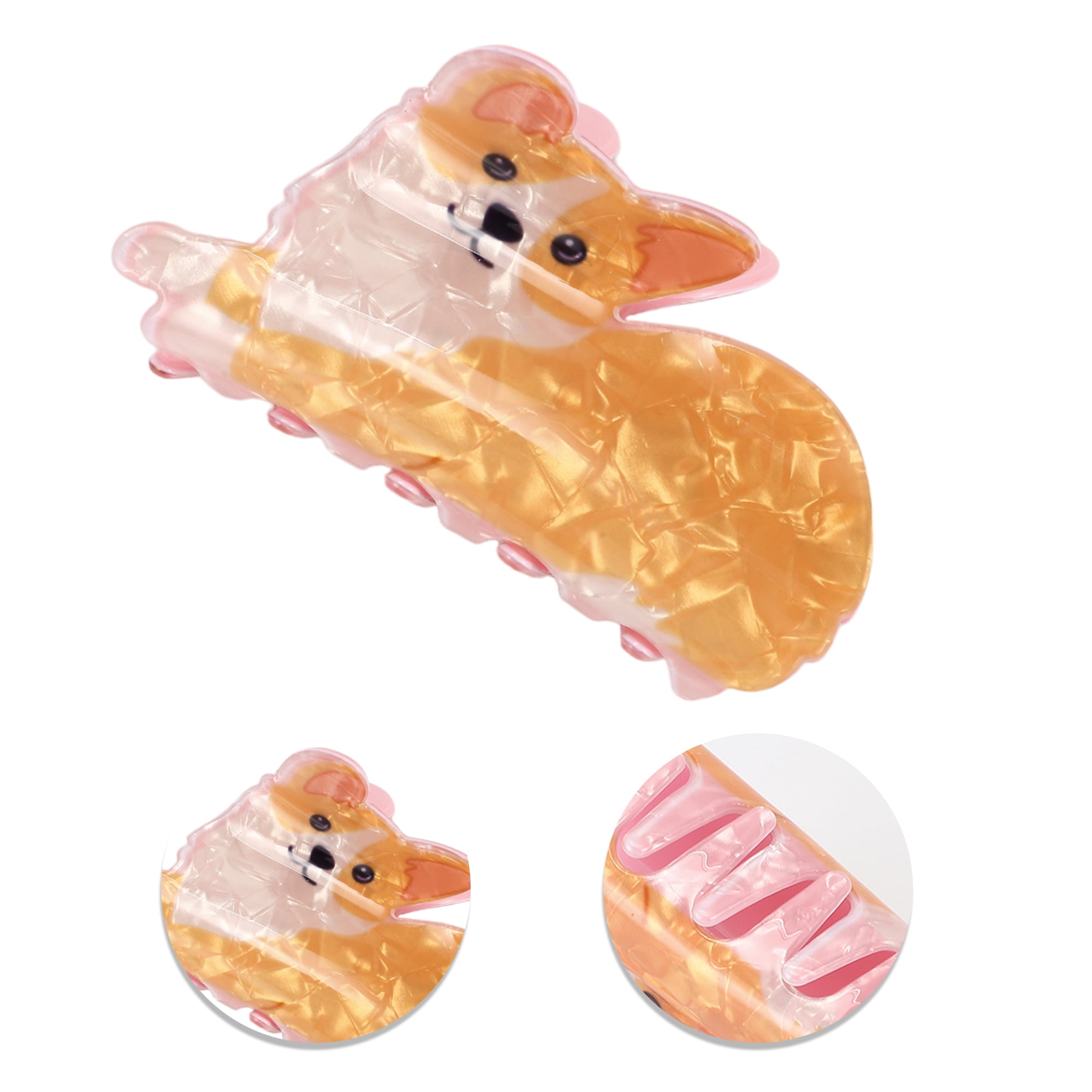 NOMADIC NOOK Women's Fashion Cute Cat Hair Clips 3 Pcs Black White Orange Green