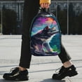 thumbnail image 2 of Easygdp Colorful Plant Wolf Mochila Ligera de 15 Pulgadas para Estudiantes, Mochila Cómoda para la Escuela y Viajes, Correas Ajustables, 2 of 6