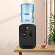 Hot/Cold Water Dispenser, Top Loading Water Dispenser 10.04*9.84*14.56in Black 0.13gal Premium Countertop Water Dispenser