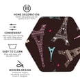 thumbnail image 3 of Yiaed Eiffel Tower Print Leather Coasters for Drinks - Cup Coasters Coffee Table Kitchen Table Bar, Home & Office Gifts Handmade Drink Coasters-Hexagon, 3 of 6