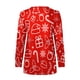 thumbnail image 4 of Puntoco, camiseta informal de manga larga con cuello en V de Navidad para mujer, blusa holgada con estampado de otoño, tops con cremallera Puntoco Puntoco-2426, 4 of 5