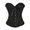 Black, variant on FITVALEN Corset Top Bustier Women's Overbust Satin Floral Lace up Trim Plus Size Bodyshaper