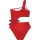 thumbnail image 2 of El Traje de baño del Arco del Arco del Traje de baño de un Hombro de la niña Rojo 8 Años Rojo 8 Años Xishao ropa, 2 of 2