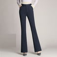 thumbnail image 2 of Gvdentm Dress Pants Women Work Business Pants Straight Leg Flared Trousers Ladies Slacks with Pockets Z3-Blue,XL, 2 of 7