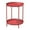 Red, variant on Modern Two-Tier Round Side Table - Dual-Layer Metal Design with Non-Slip Gray Feet, Space-Saving Accent Table for Living Room/Bedroom - Peacock Blue