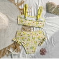 thumbnail image 4 of Rhuody Girl Swimsuit 3-4 Years Sleeveless Two Piece Toddler Baby Swimwear Child Swimmer Beach Pool Fashionable Bathing Suit Yellow, 4 of 4