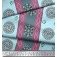thumbnail image 3 of Soimoi Poly Georgette Fabric Stripe & Mandala Decorative Decor Fabric Printed Yard 42 Inch Wide, 3 of 3