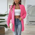 thumbnail image 2 of ShomPort Womens Oversized Cardigans Soft Knit Open Front Cardigan Sweater Fashion Casual Solid Color Outerwear Coats, 2 of 4