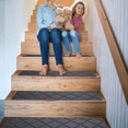 thumbnail image 2 of Evlmd Stair Treads Carpet Non-Slip Indoor, 7 pcs Wood Stair Treads Rugs Anti-Moving Modern Stair Runners Safety for Kids, Dogs, 8" X 30", 2 of 6