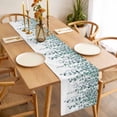 thumbnail image 3 of Table Runner 72 Inches Long for Kitchen Dining, Teal Green Eucalyptus Leaves Dresser Scarf Farmhouse, Dining Table Decorations for Wedding/Parties, Spring Plants Leaves Country 16 x 72 In, 3 of 8