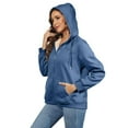 thumbnail image 3 of CILENON Christmas Women Fleece Lined Jackets for Women Winter Coats Zip Up Hoodies Sweatshirts Warm Sherpa Cardigan Sweater With Pocket Clearance(Blue,XXXXXL), 3 of 5