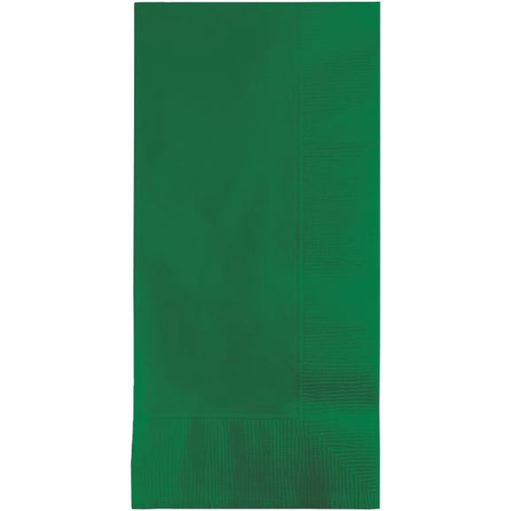 Touch of Color Dinner Napkins, 2-Ply, 1/8 Fold, Emerald Green, 50 Ct