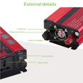 thumbnail image 4 of Riwesomey Inversor de corriente para automóvil de 5000 W LED DC 12V a AC 220V Convertidor de onda sinusoidal simulada con 4 interfaces USB Vehículos, repuestos y accesorios Mis Numero 3, 4 of 6