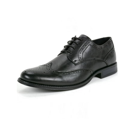 Perforated Wing Tip - Alpine Swiss Zurich Men's Oxfords Brogue Medallion Wing Tip Lace Up Dress Shoes
