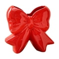thumbnail image 2 of HonestMatter Flower Vase with Bow Bow Vase Bow Flower Vase Ceramic Modern Farmhouse Decorative Centerpiece for Table Bathroom Shelf Large Red, 2 of 9