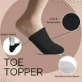 thumbnail image 2 of 5 Pairs Women Toe Topper Cotton Half Socks No Show Mule Socks, 2 of 6