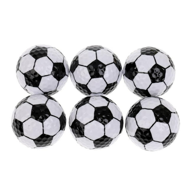 Juego de bolas de golf de novedad con patrón de bolas deportivas de 6 piezas, accesorio de golf para practicar Fútbol Soledad Novedad de pelotas de golf