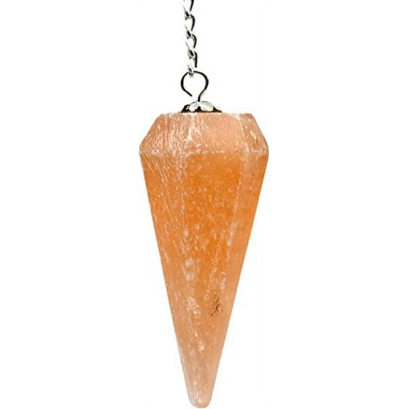 Orange Selenite Crystal Pendulum Divination