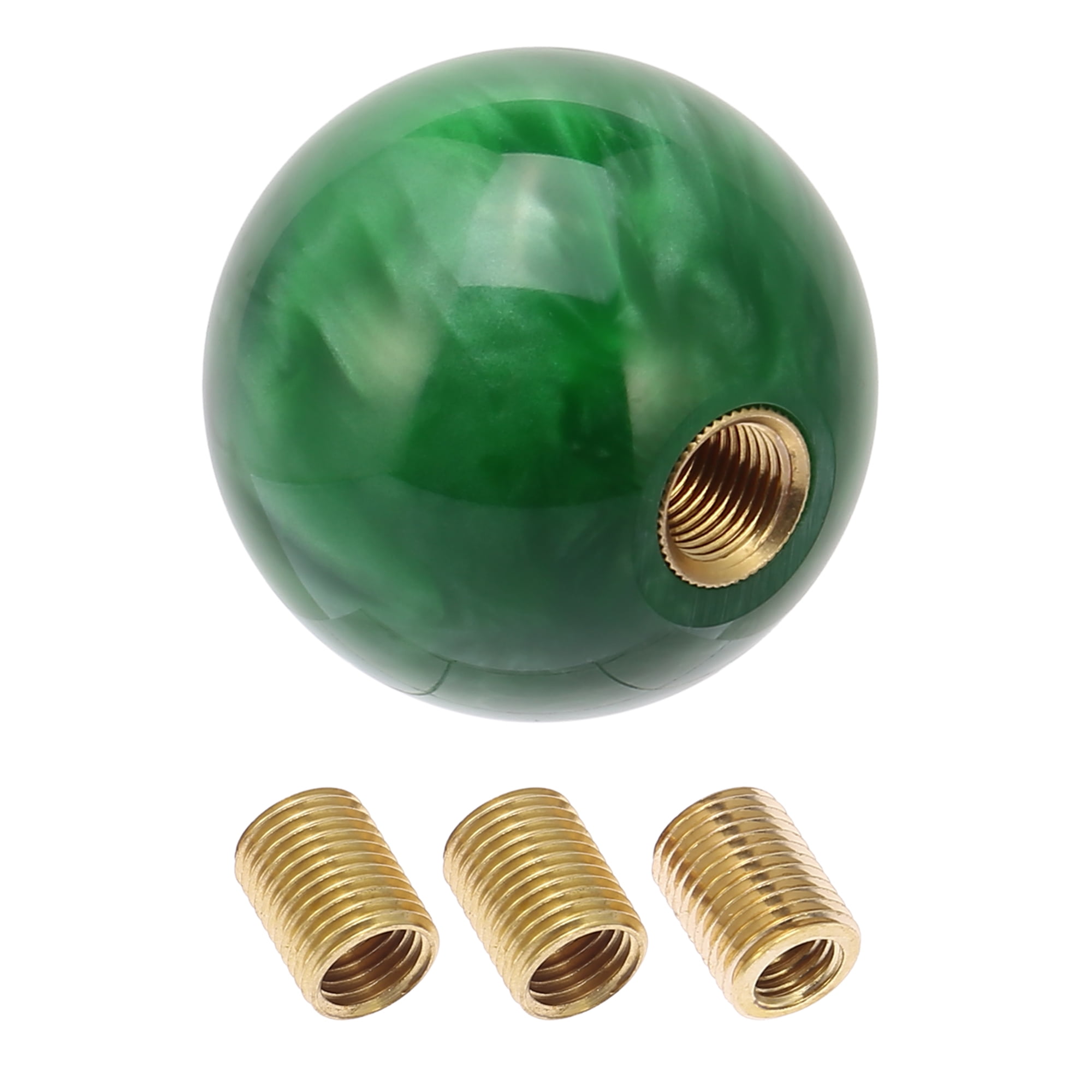Vehicle Dark Green Round Ball Gear Shifter Shift Knob Manual