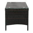 thumbnail image 4 of Outdoor Patio 3PCS Set, Coffee Table Sets for Patio & Garden, Coffee Table Modern All Weather Outdoor Patio Garden Backyard Furniture, with Weather Resistant Cushions & Tempered Glass Tabletop, S10545, 4 of 8