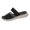 Black, variant on Womens Flat Sandals Arch Support Open Toe Walking Comfy Casual Velcro Low Wedge Summer Shoes Army Green 5.5(36)