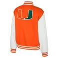thumbnail image 3 of Women's Colosseum Orange Miami Hurricanes French Baguette Full Snap Fleece Jacket, 3 of 3