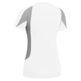 thumbnail image 2 of Expert Brand USA-Made Women's Oxymesh™ Athletic Raglan T-Shirt, White/Steel, Small, 2 of 2