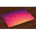 thumbnail image 1 of Ambesonne Orange and Pink Place Mats Set of 4, Ombre Circles, Standard Size, Orange Purple Pink, 1 of 4