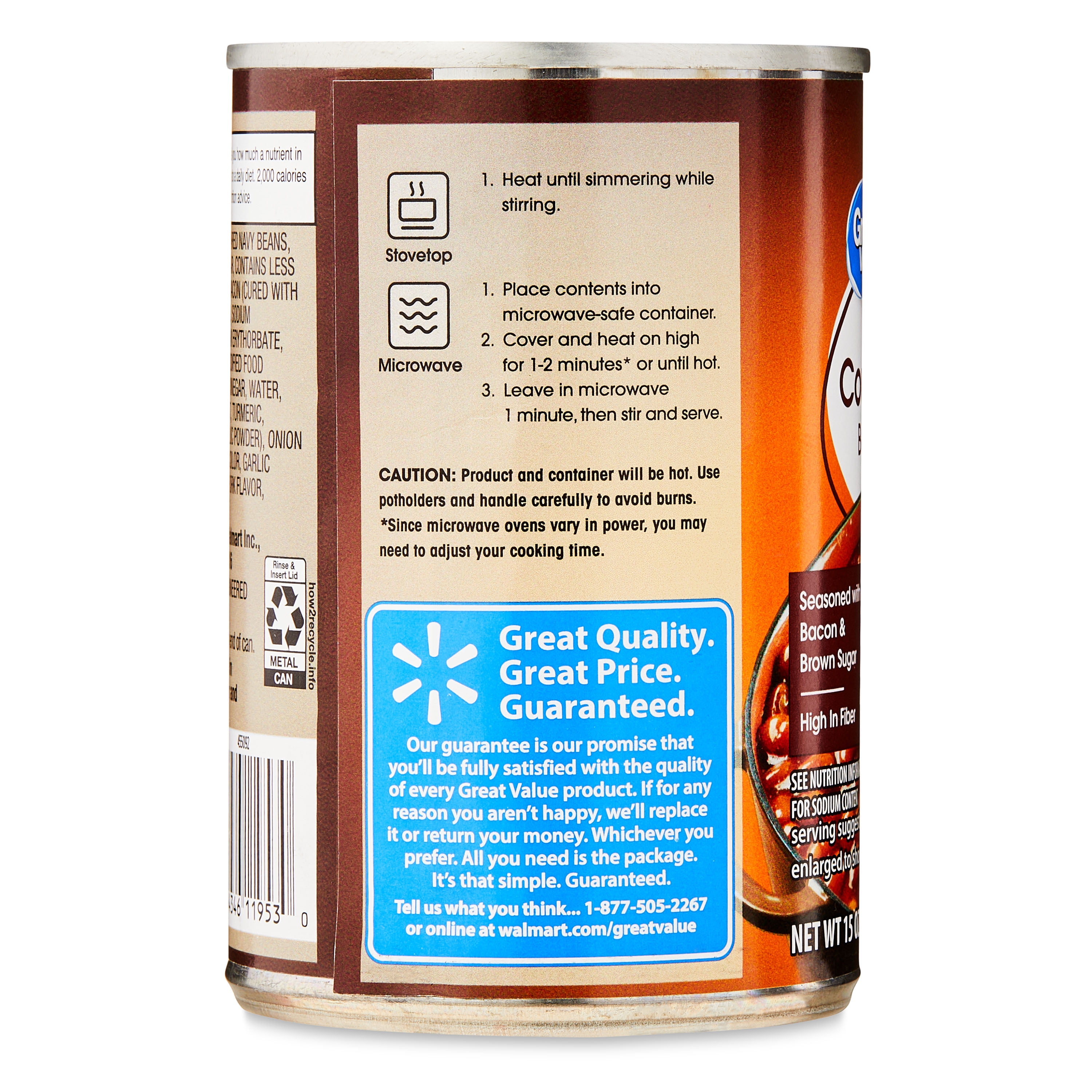 Great Value Country Style Baked Beans, 15 oz Can