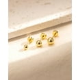thumbnail image 4 of 3 Pair Tiny Flat Back Stud Earrings for Women - 14K Gold plated Hypoallergenic Cute Small Screw Flatback Earring Set, Everyday Wear, 4 of 6