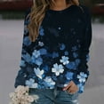 thumbnail image 2 of Women Crew Neck Pullover Halloween Sweatshirt Plus Size Women Casual Crew Neck Sweatshirt Flowers Printing Long Sleeve Sweatshirt Casual Top Pullover M, 2 of 5