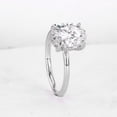 thumbnail image 6 of Cora Jewellery 10x8MM Oval Moissanite Engagement Ring For Women, Hidden Halo Ring, 14K White Gold, 6 of 7