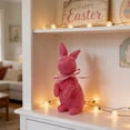 thumbnail image 4 of Tyidzon Flocked Bunny Easter Decorations with Bow Ties, Rabbit Figurines for Easter Centerpieces, Spring Home Tabletop Shelf Decor & Seasonal Gift, 4 of 6