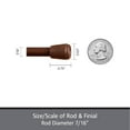 thumbnail image 4 of Kenney  Fast Fit No Tools 7/16" Spring Tension Rod, 4-Pack 28-48" - Chocolate, 4 of 5